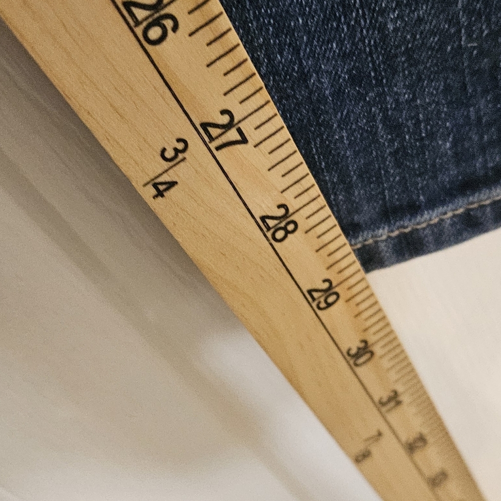 White House Black Market Boot Cut Blanc Blue Jeans Size 6S - Picture 8 of 8